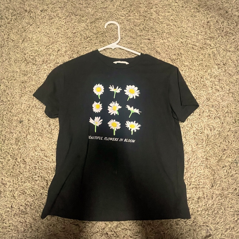 Girls, crop top, flowers